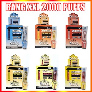 Bang XXL PEN VAPE Electronice Electronice Dispozitiv 800mAh Baterie 6ml Pods gol Vapori originali 2000 Buffs Kit en-gros